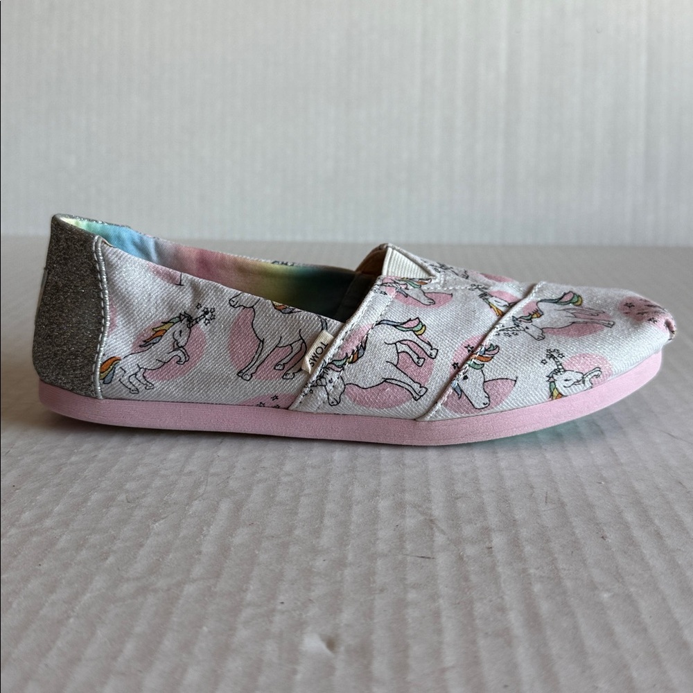 Toms Classic Pastel Glitter Unicorn Alpargata Flats - Picture 6 of 11